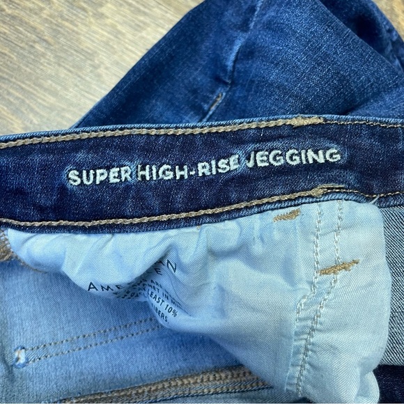 American Eagle Jeans Super Hi Rise Jegging Next Level Stretch Women Size 18 Blue - Picture 8 of 10